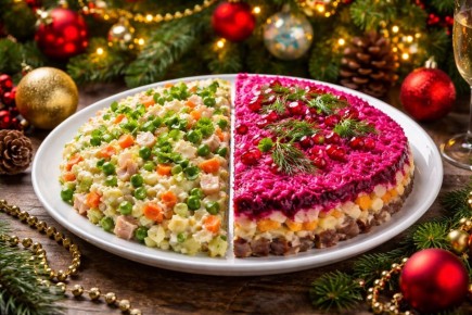 Сколько времени стоит праздничный оливье?