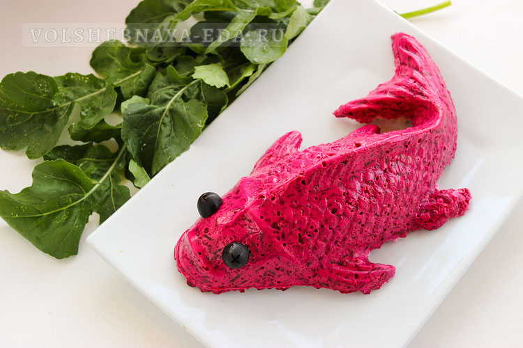 Селедка под шубой в необычном оформлении