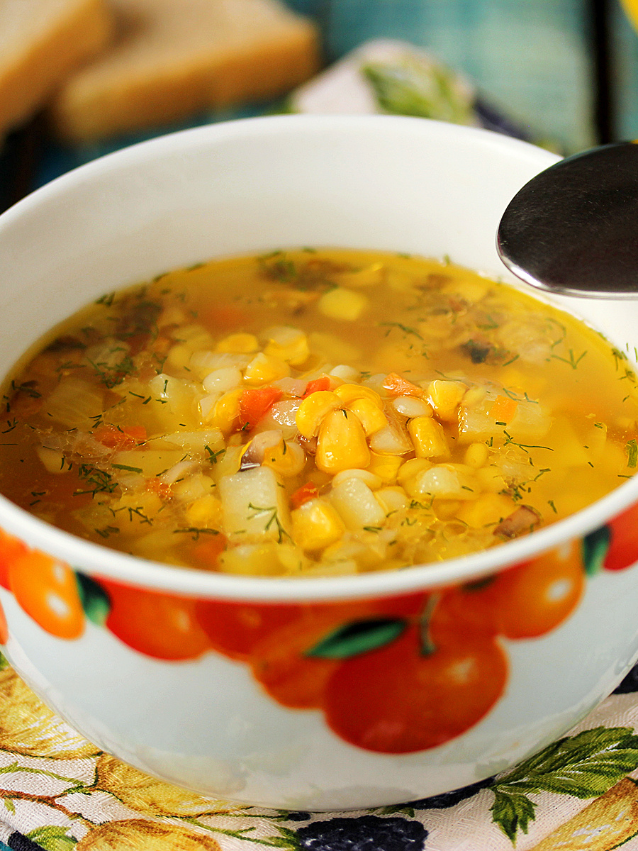 Нежнейший суп с кукурузой и грибами: готовим с любовью