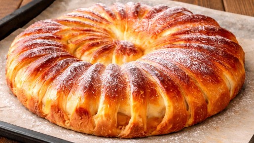 Нежный яблочный пирог с ароматной начинкой