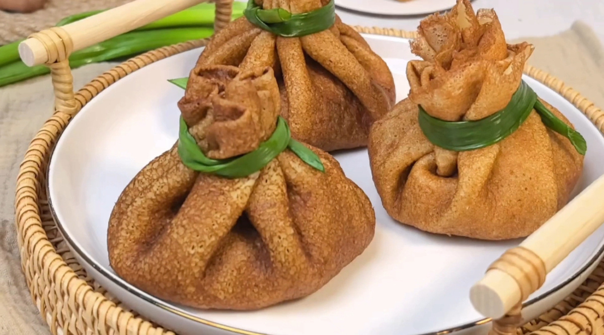 Блинные мешочки с жульеном: глаз радует, вкус восхищает!